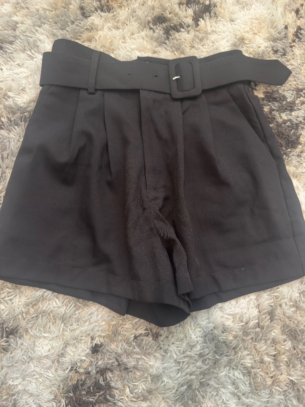Rihoas Black Belted Shorts - Size S